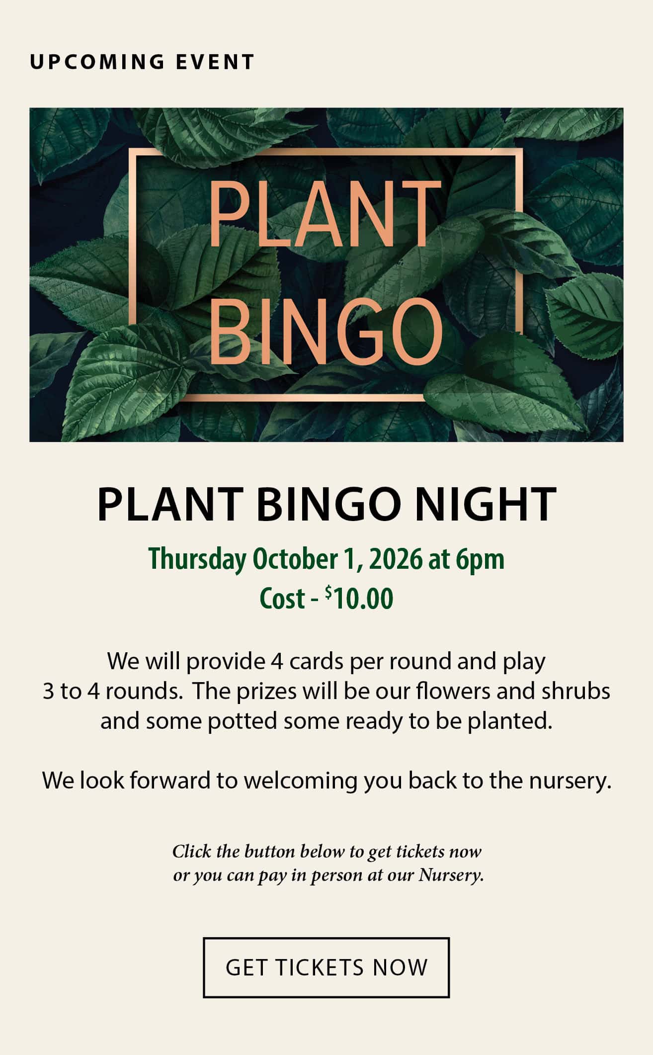 PLANT BINGO